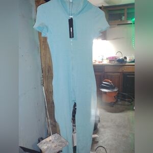 Fashion Nova Light Blue Jumpsuit